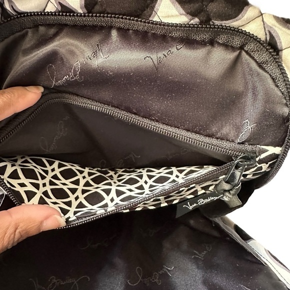Vera Bradley Quilted Night and Day Black and White Laptop Backpack. main image 2